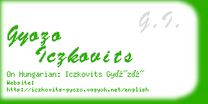 gyozo iczkovits business card